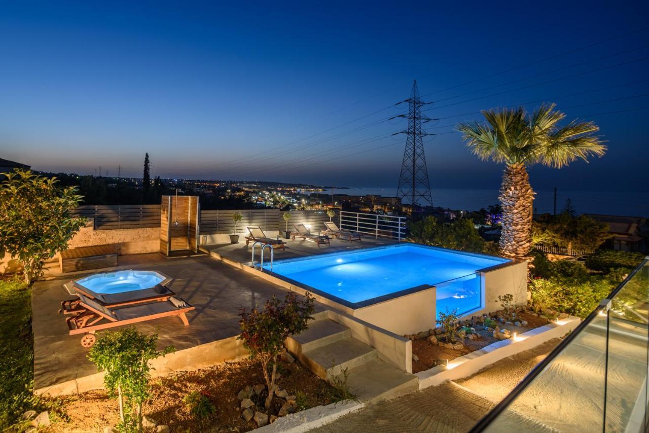 Queen'S Gem Luxury Villa - Heated Jacuzzi & Pool Hersonissos  Exterior photo