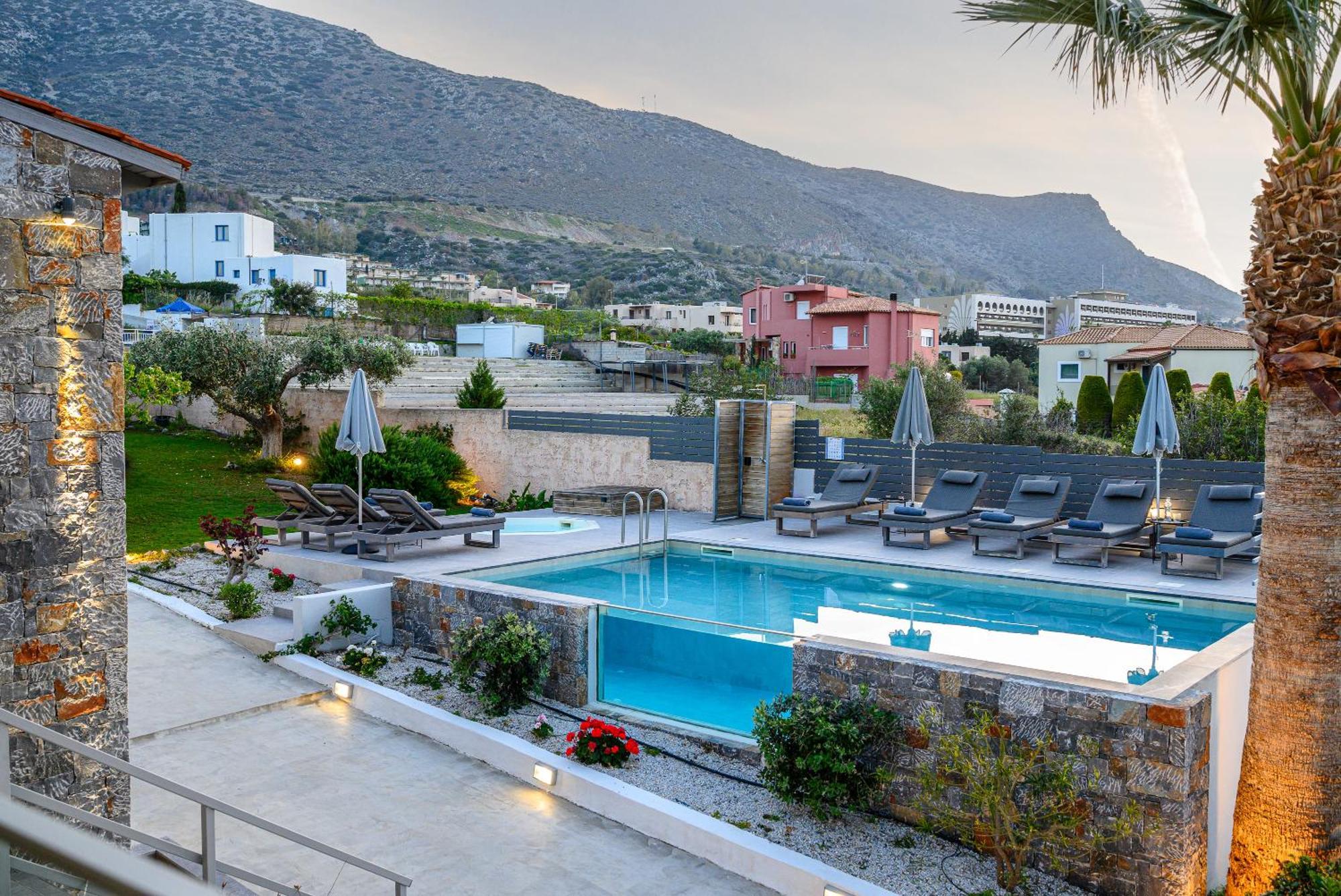 Queen'S Gem Luxury Villa - Heated Jacuzzi & Pool Hersonissos  Exterior photo